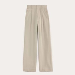 Everlane The Draper Pleated Pant in Buttersmooth Trousers 8S Sandstone
